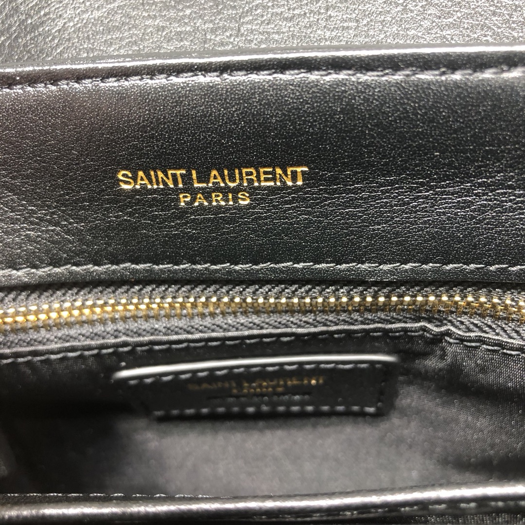 Saint Laurent Loulou Toy Quilted Calfskin Shoulder Bag Handbag Black 678401 Gold